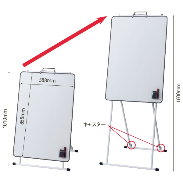 UCHIDASウチダス可動式掲示ボード MBS600JFW: 学習