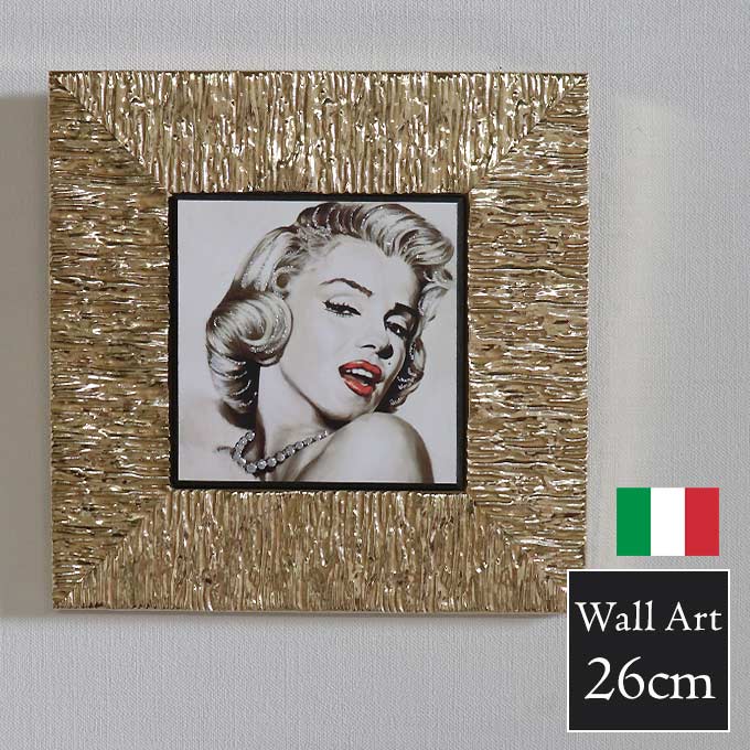 イタリア製 額絵 マリリンモンロー ゴールド TypeA ウォールアート
