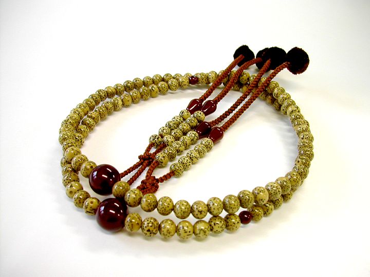 星月菩提樹尺二振分茶棒房瑪瑙仕立 お数珠の安田念珠店へ｜総本山