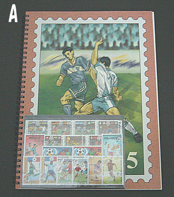 切手アルバム グラシンストックブック サッカー リングタイプ - すてき