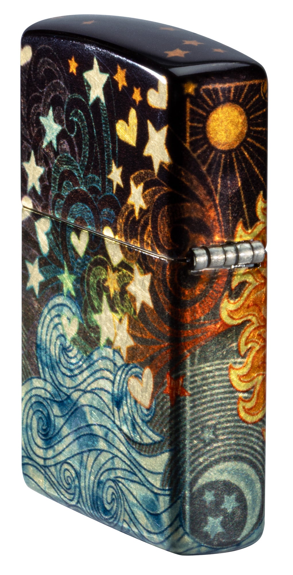 Zippo Star-Crossed Lovers Design 540 Tumbled Brass Windproof