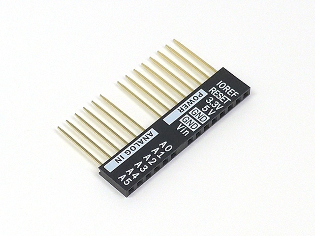 ARDUINO用ピンソケット(スタッキングコネクター) 8P+6P リード長14.3mm