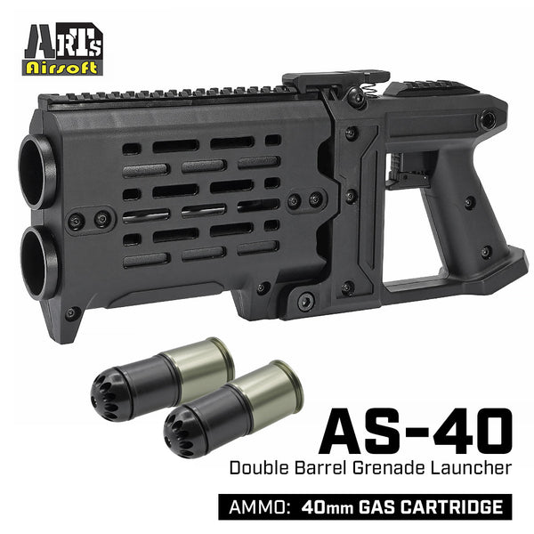 Arts Airsoft 製】AS-40 ダブルバレル グレネードランチャー 40mmガス