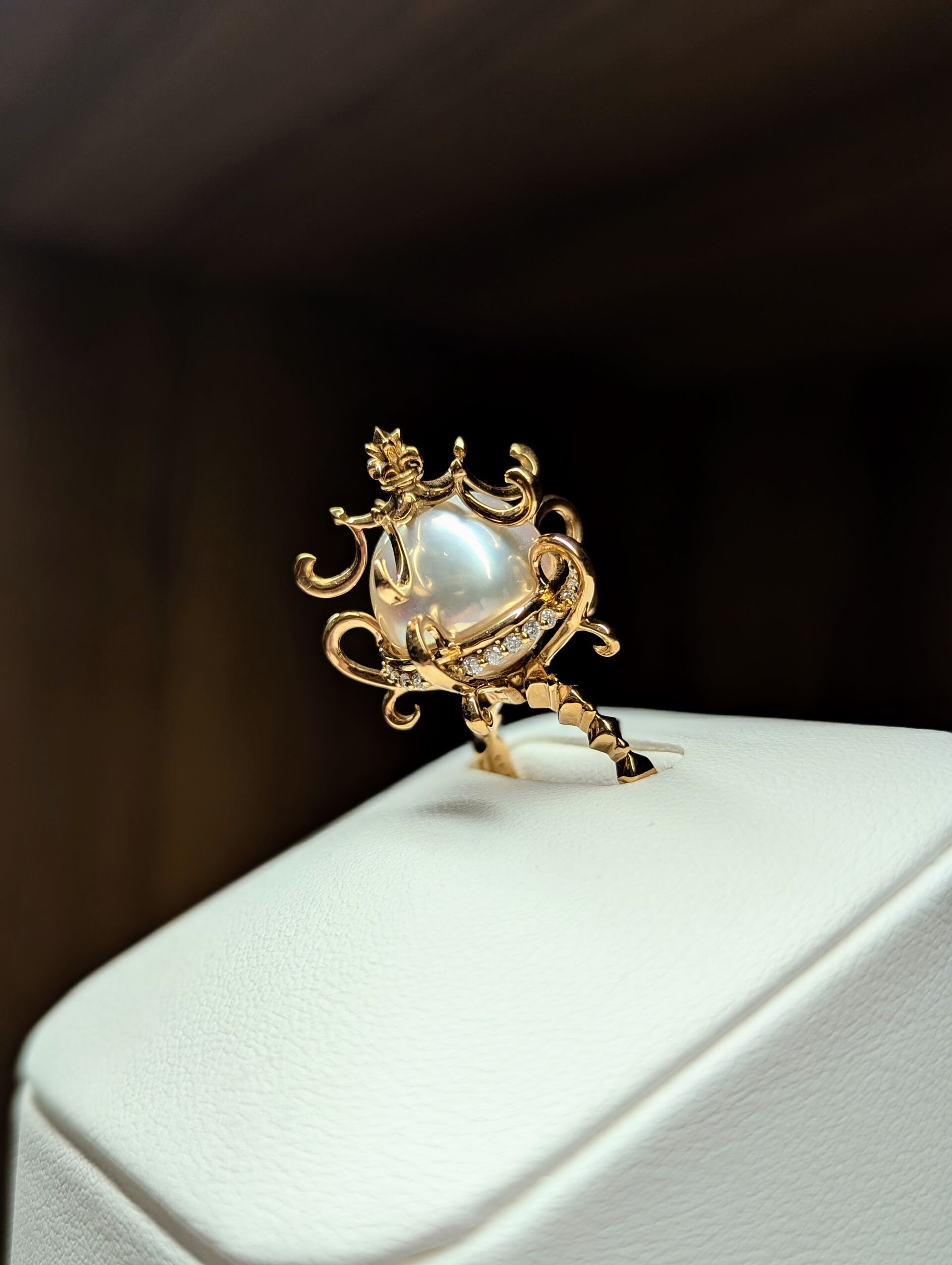 白蝶真珠13ミリ18金リング | 商品紹介 | 三重県伊勢の真珠なら天埜真珠