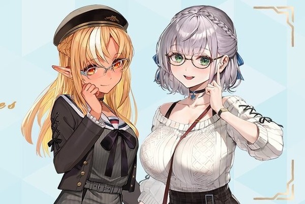 ホロライブ」人気VTuber「白銀ノエル」「不知火フレア」のコラボ眼鏡が
