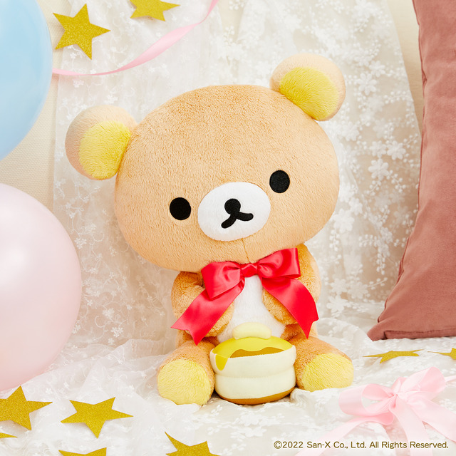リラックマ」リボンとバルーンがデザイン♪ ルームライト、クッション