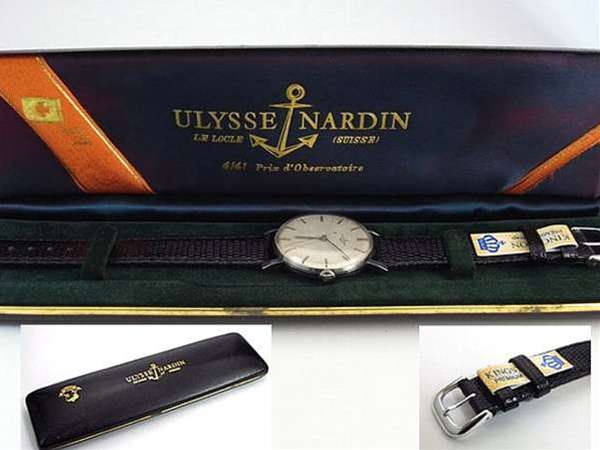 ユリス・ナルダン 希少古箱つき ULYSSE NARDIN 手巻きSS OH証明書