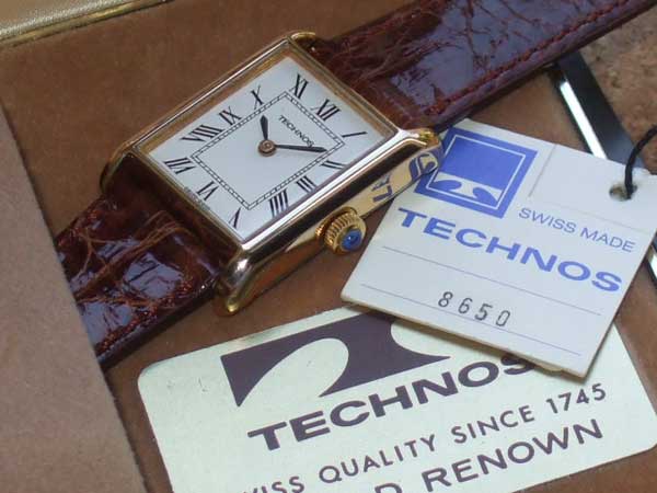 テクノス レクタンギュラー 手巻 BOX・保証書付 TECHNOS | アンティー