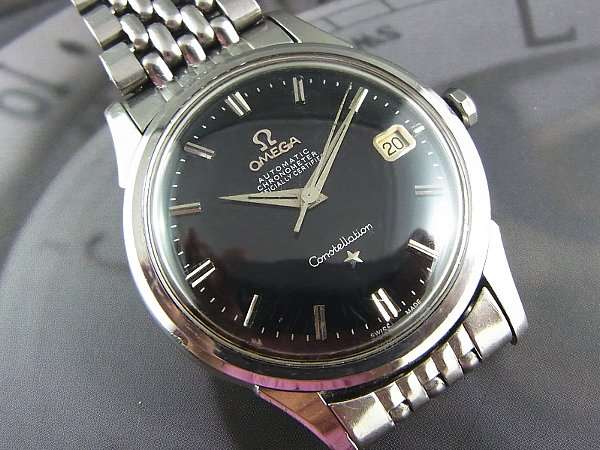 オメガ コンステレーション 黒文字盤 Cal.561 希少Bigケース ライス