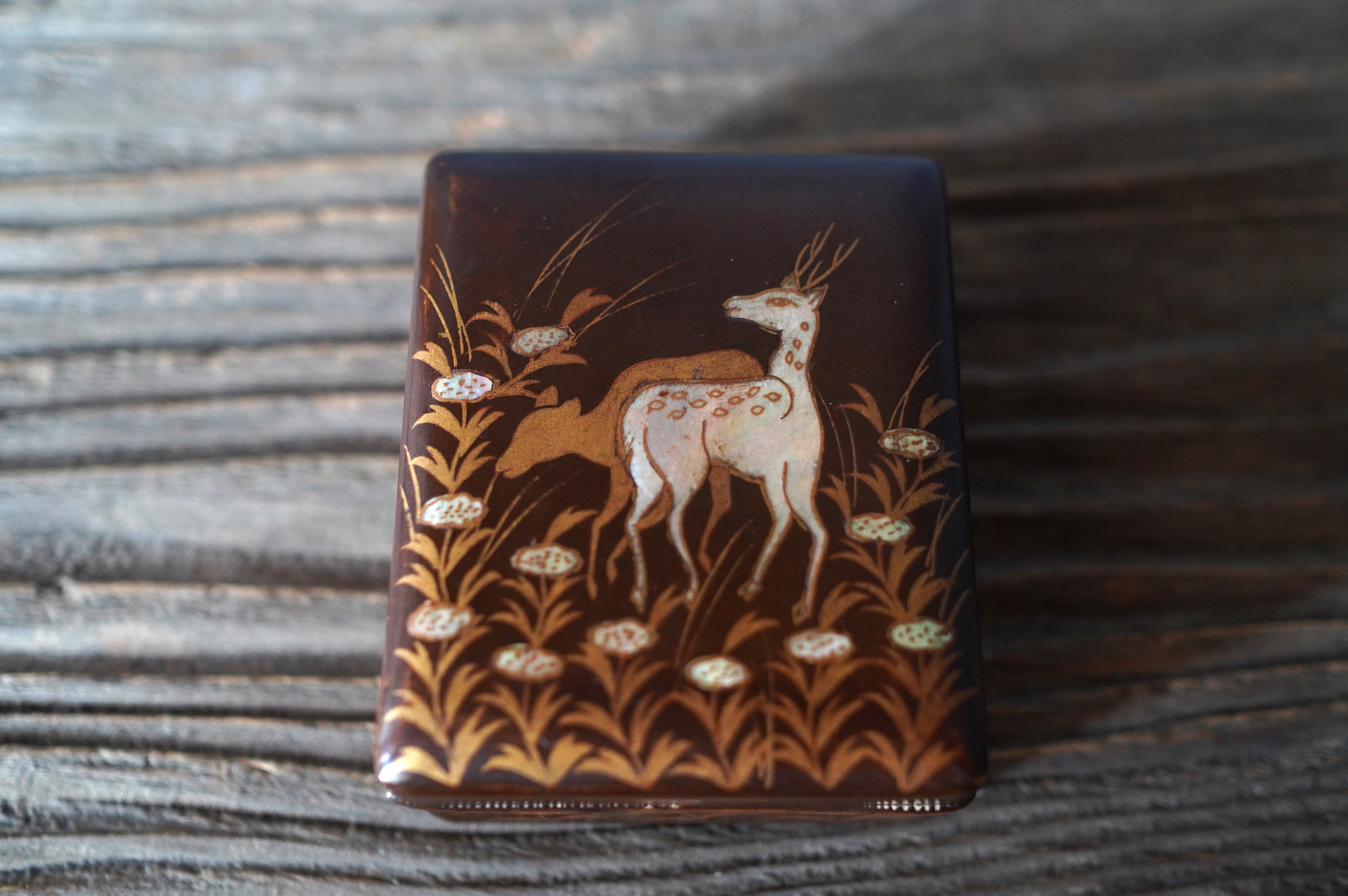 螺鈿蒔絵「鹿」香合 売約済 | 古美術 三坂堂