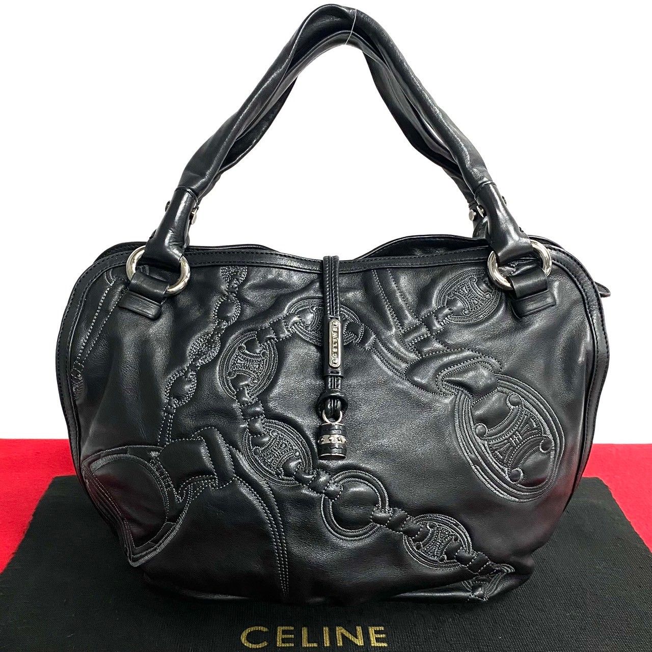 ほぼ未使用 CELINE セリーヌ ビタースウィート マカダム ブラゾン