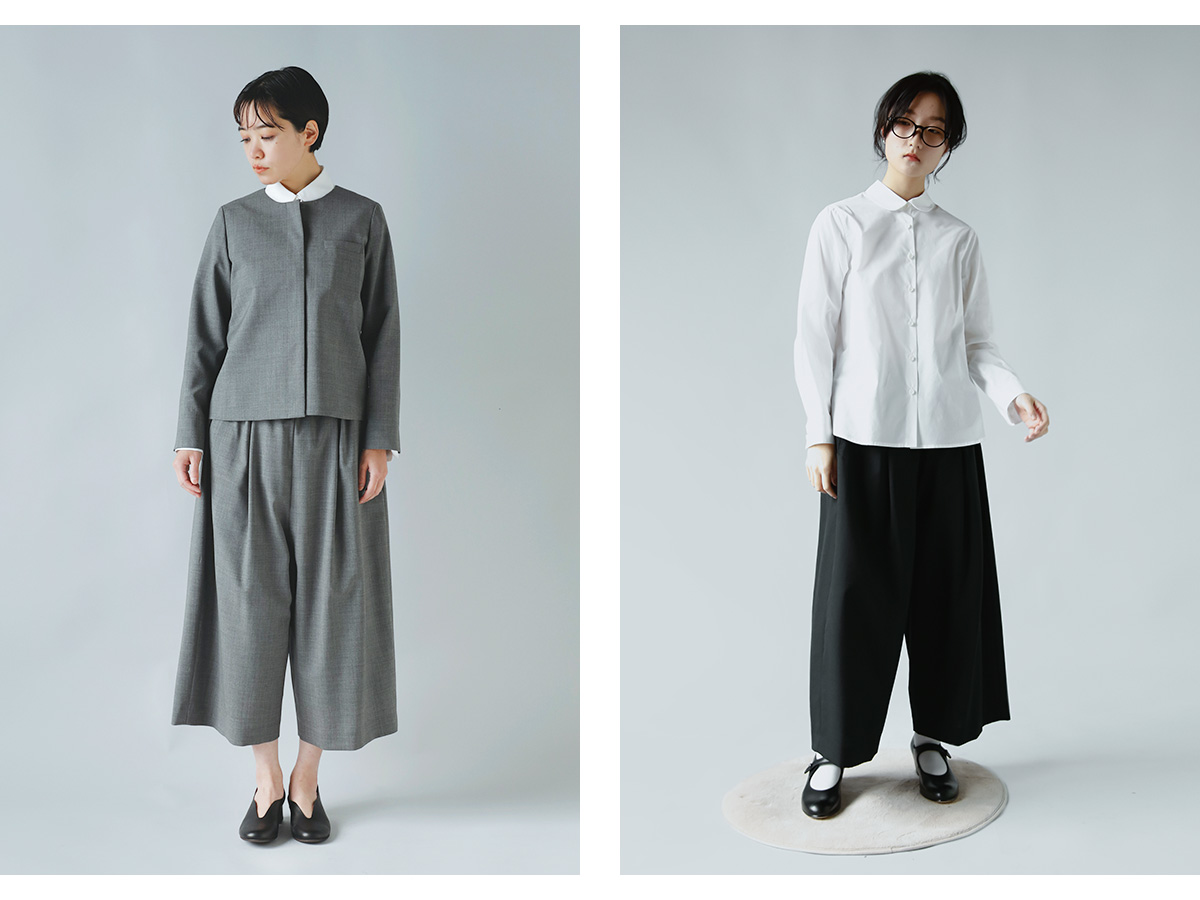 atelier naruse アトリエナルセ フォーマル コットン 丸衿 シャツ