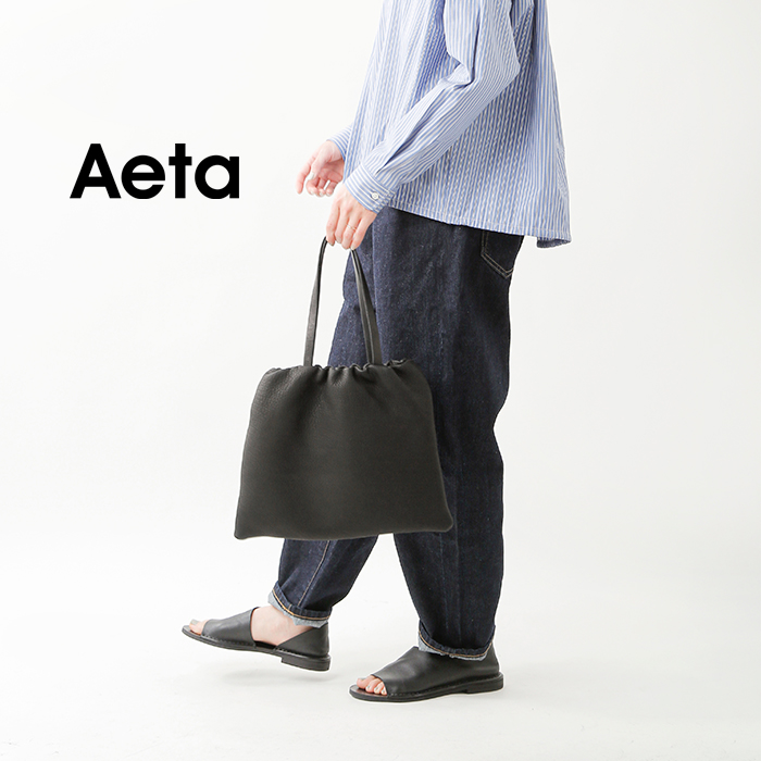 Aeta アエタ エラスティック レザー トートバッグM “ELASTIC TOTE M