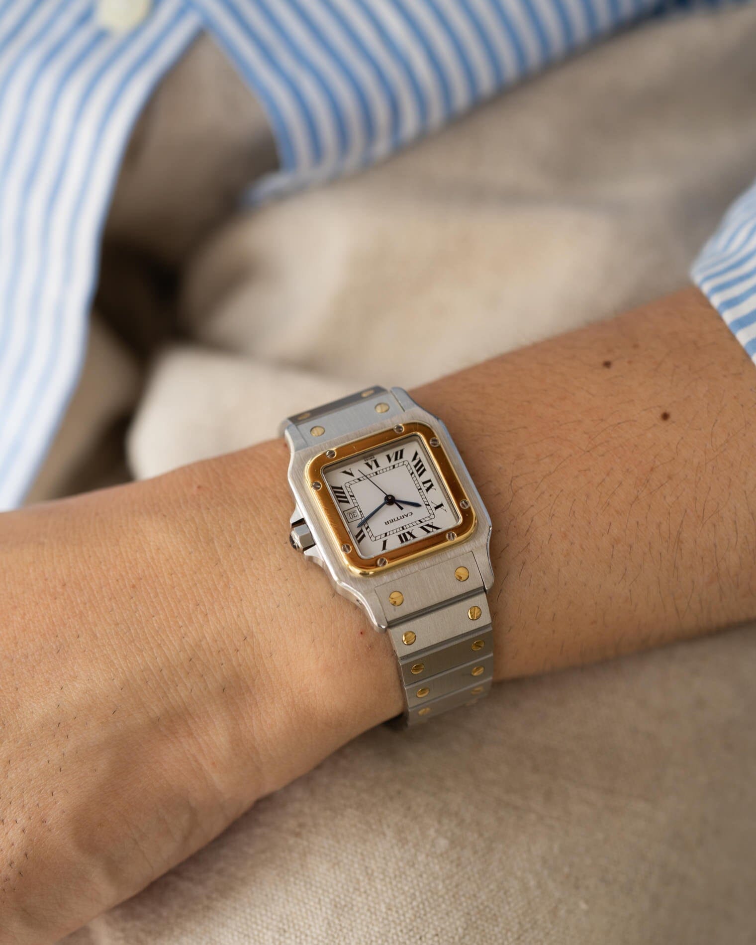 カルティエ サントスガルベ LM 2961 自動巻き 国際永久保証書付き