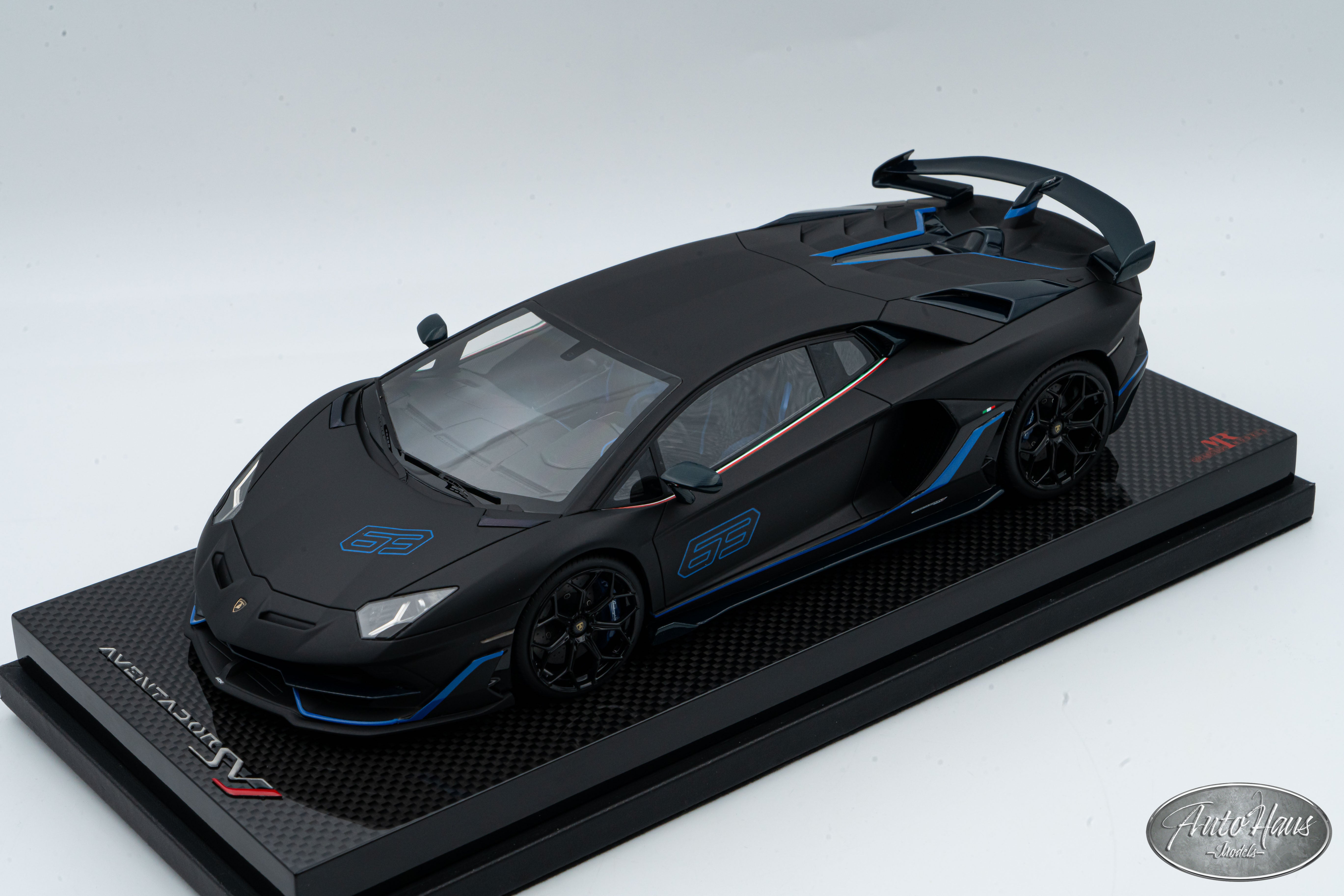 1/18 MR Collection Lamborghini Aventador SVJ Matt Black One Off