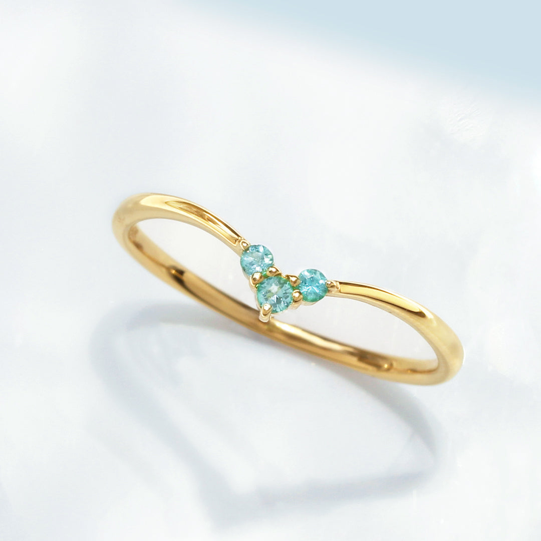 ビズー公式】パライバトルマリン ブラジル産 K18(18金) PTリング