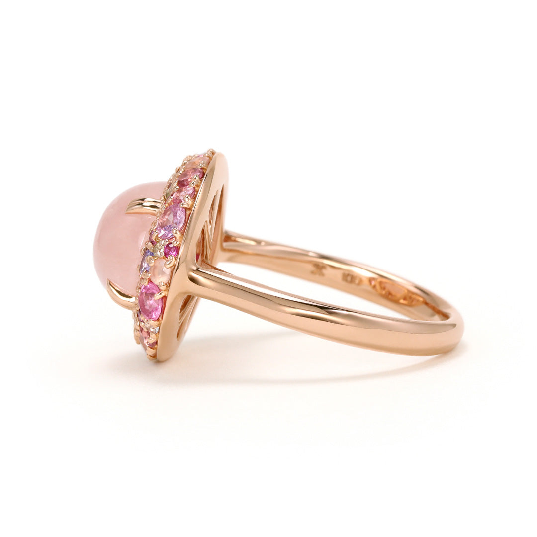 店舗限定】モルガナイト K18ピンクゴールドリング・サクラブーケ