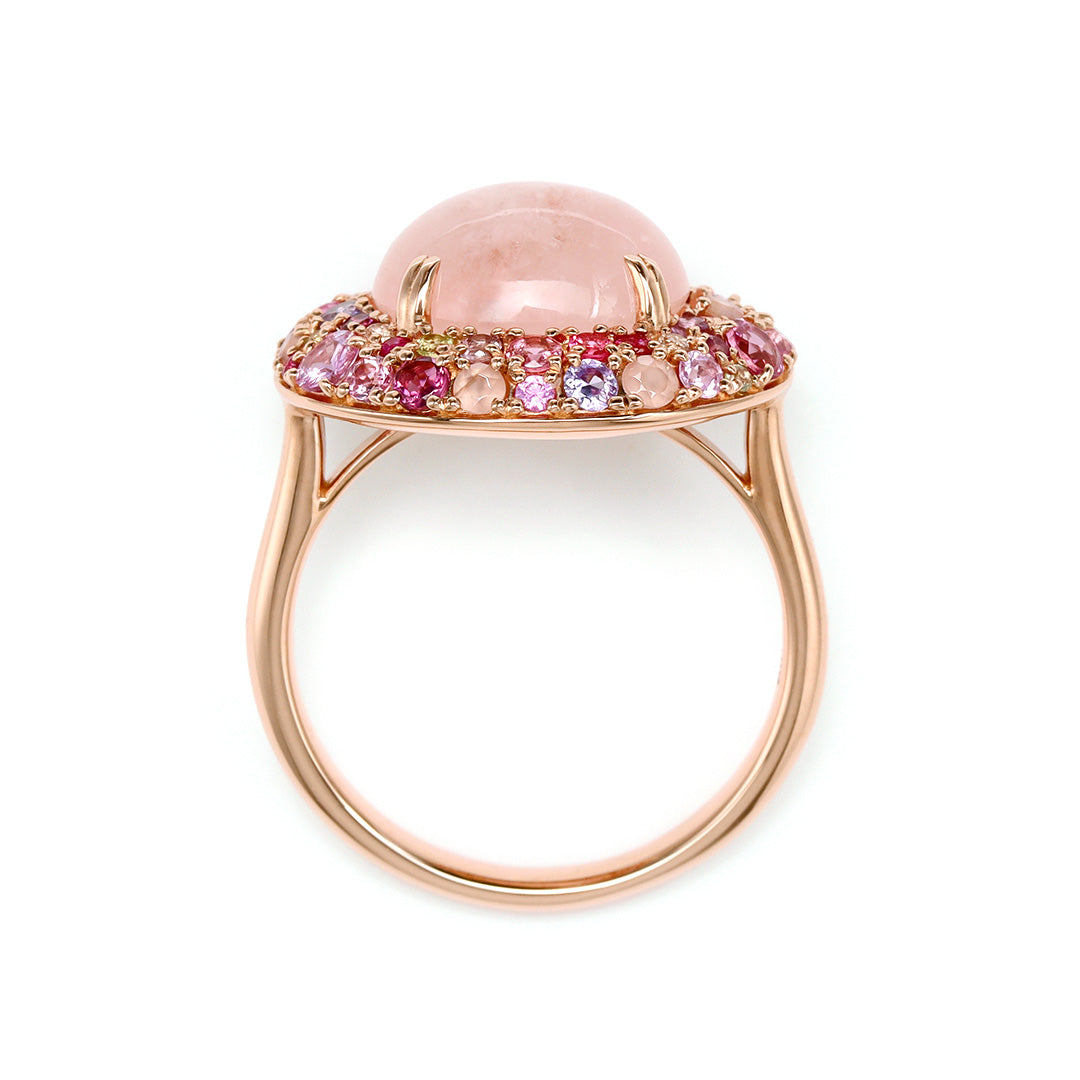 店舗限定】モルガナイト K18ピンクゴールドリング・サクラブーケ