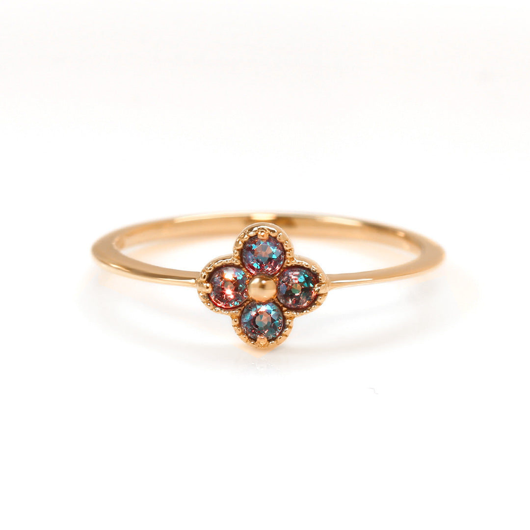 ビズー公式】アレキサンドライト (ブラジル産) K18(18金) PTリング