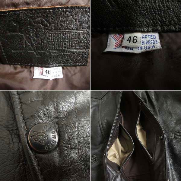 90s USA製 オーチャード BRANDED GARMENTS レザー ベスト | メンズXL