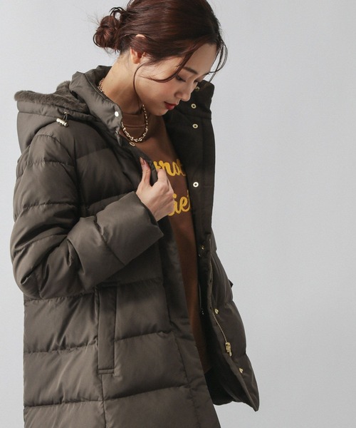 セール】ウツクシルエット撥水ダウンコート/497165（ダウンジャケット