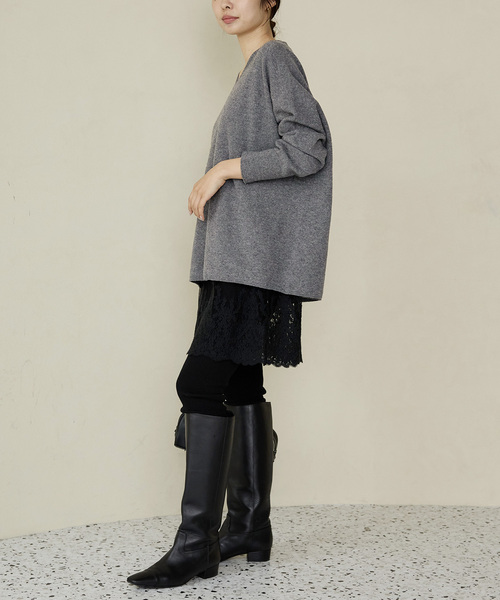 追加2》Fineニュージーウール ニュアンス Vプルオーバー（ニット