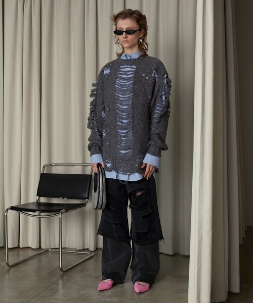 PRANK PROJECT（プランクプロジェクト）の「スラッシュスリットニット