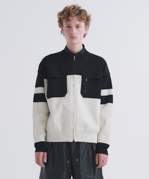CULLNI（クルニ）の「24-AW-041 / Big Pocket Zip Up Collar Less Knit