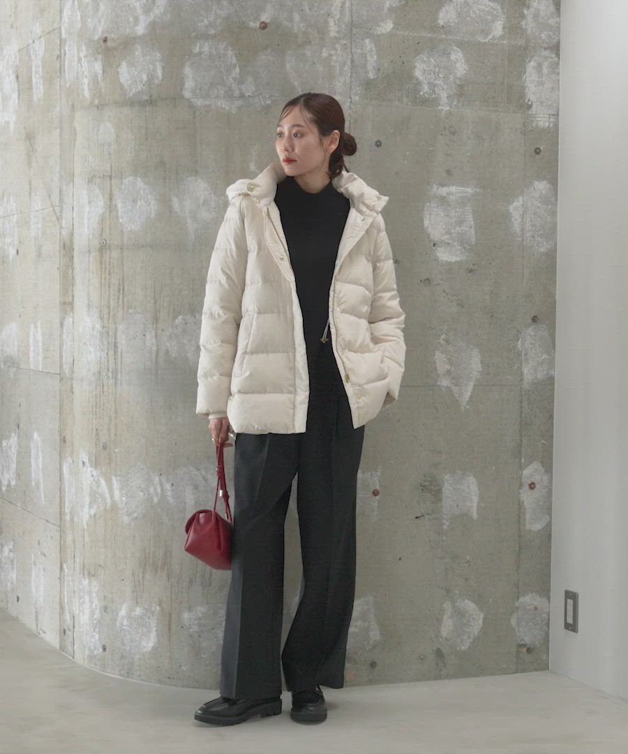 セール】ウツクシルエット撥水ダウンコート/497165（ダウンジャケット