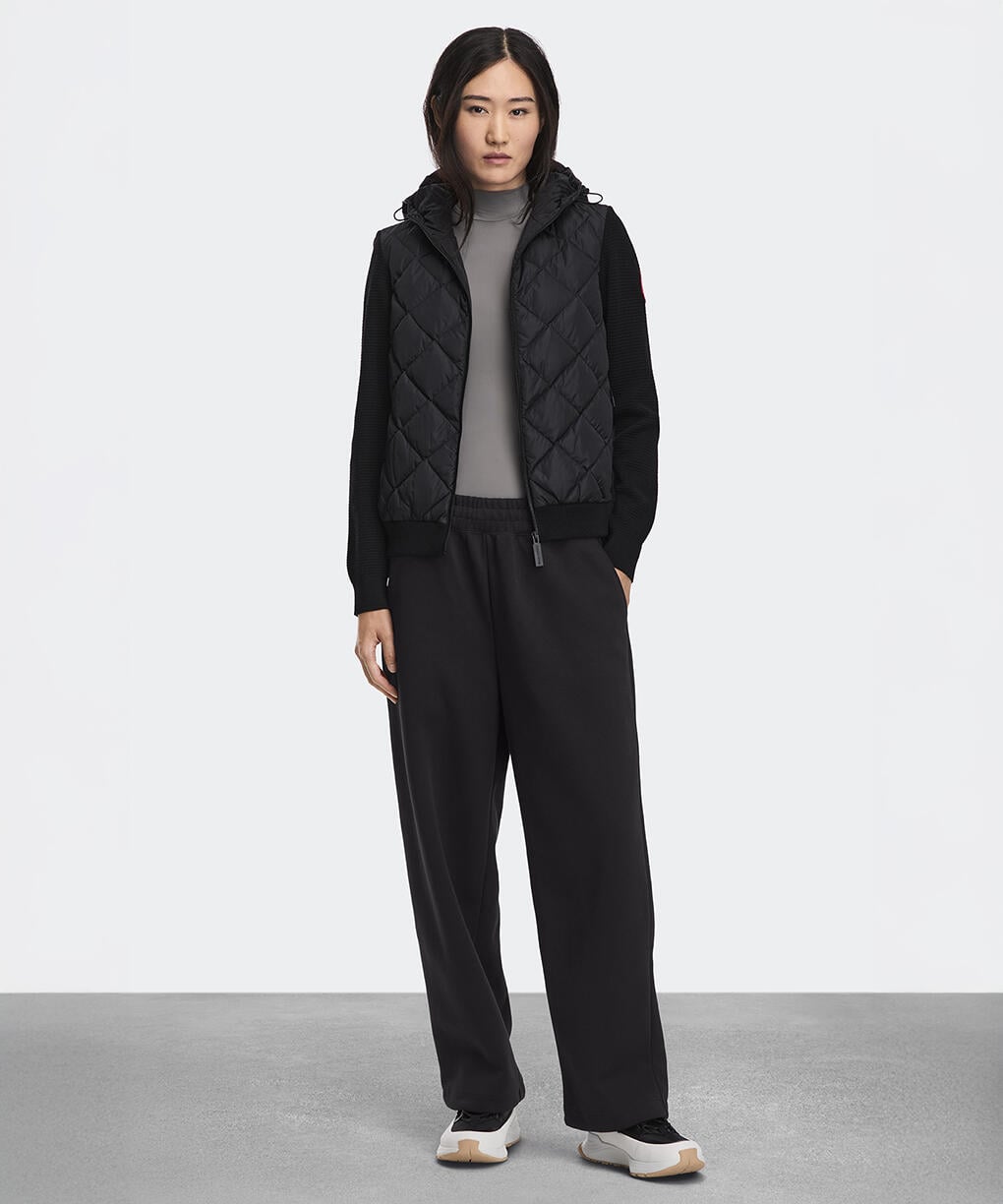 ハイブリッジ キルテッド ニット フーディー(6800L)｜カナダグース