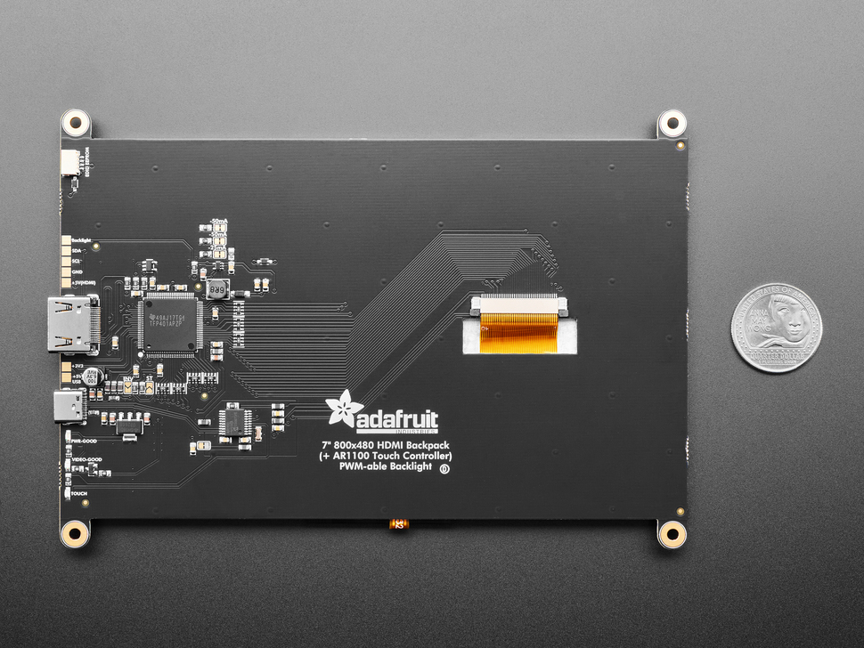 HDMI 7 800x480 Display Backpack - With Touchscreen : Adafruit