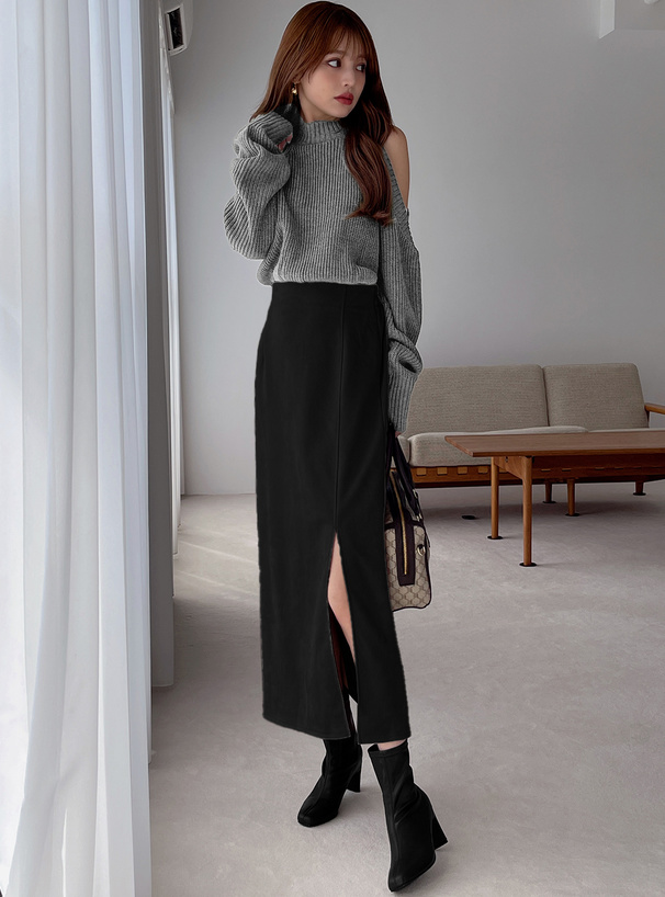 スエードスリットタイトスカート[dk929] | レディースファッション通販