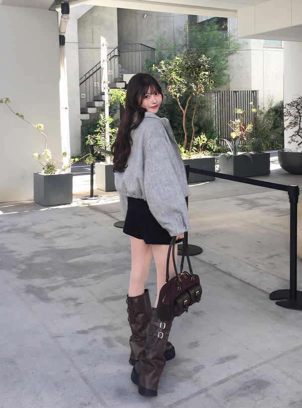 ダブルジップシャギーブルゾン[on263] | レディースファッション通販の