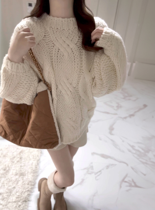 ローゲージケーブルニットトップス[mb1579] | レディースファッション