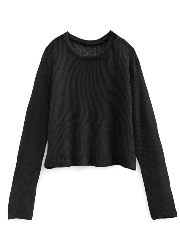 透かし編みショート丈ニットトップス[mh74] | レディースファッション