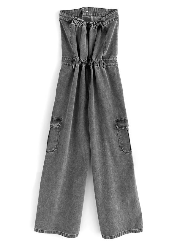 ベアトップデニムオールインワン[nh123] | レディースファッション通販