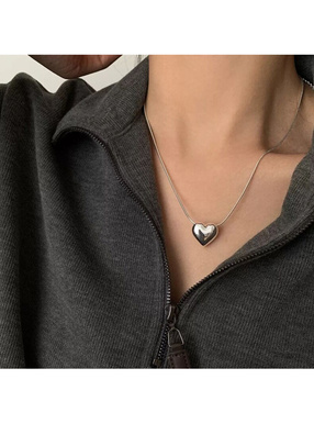 ハートスネークチェーンネックレス[sda47] | レディースファッション