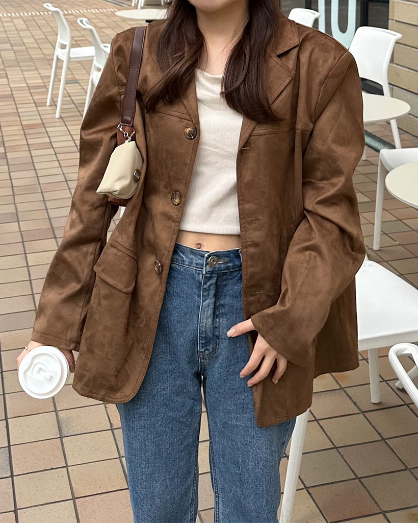 バストヨークスエードジャケット | ファッション通販サイト NUGU