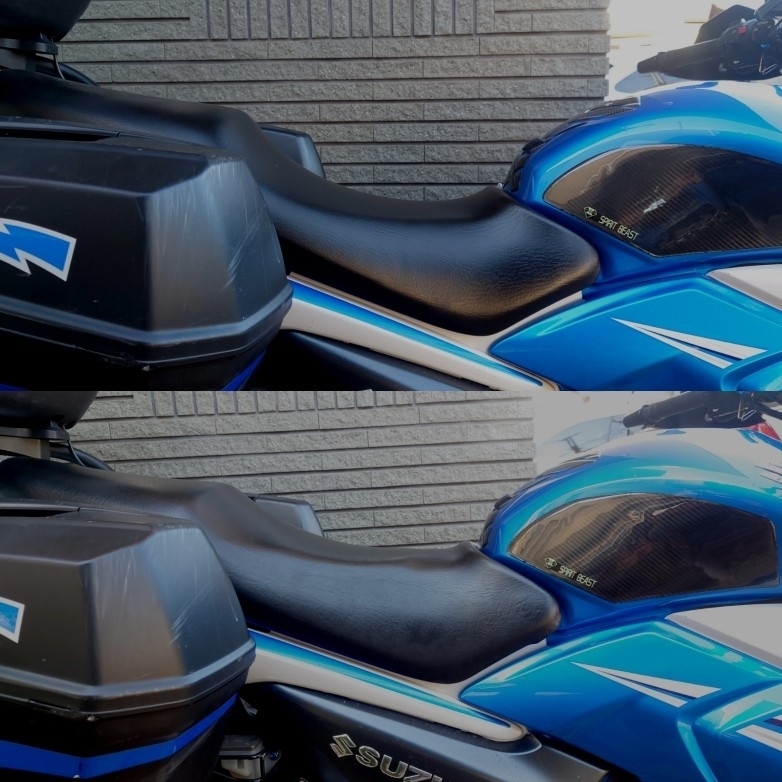 シート あんこ盛り してみました。（スズキ GSR250F）by まこと