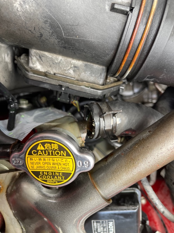 ラジエーターウォーターフィラー交換 シビックTypeR流用（トヨタ MR2