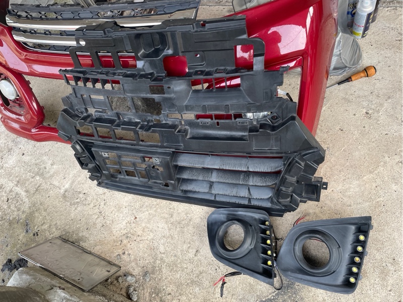 未塗装樹脂の塗装（スズキ スペーシアカスタム・MK42S）by ゆう