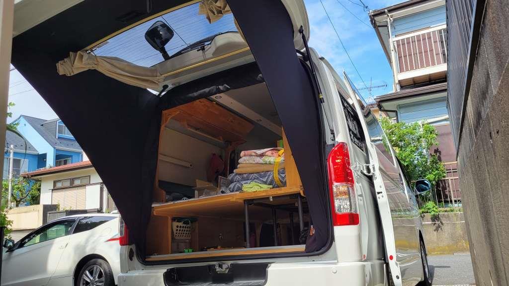 純正流用]リアゲートダンパーの交換（トヨタ ハイエースバン・H200系