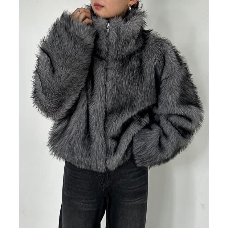 solleim＞MIXカラーショート丈フェイクファーブルゾン[品番