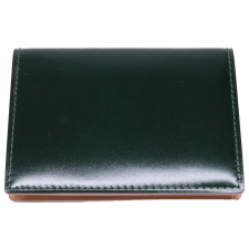 銀座本店で、ガンゾのダークグリーンの57945のコードバンの定期入れを