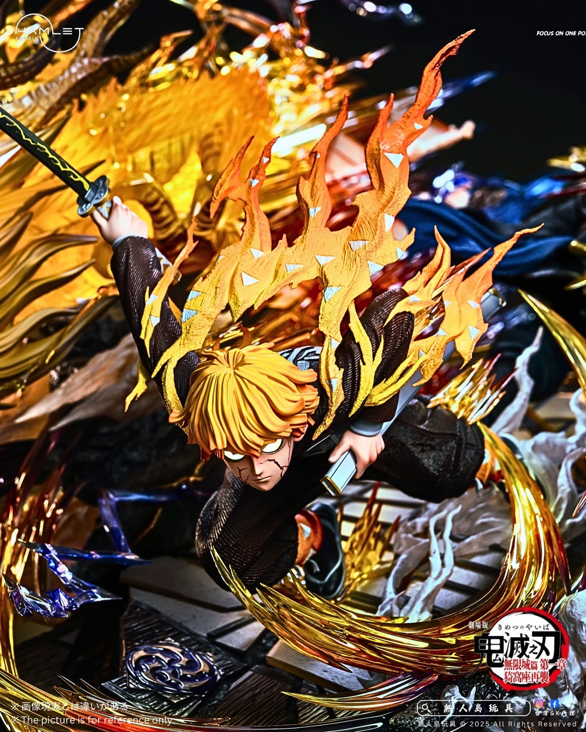 預購】鬼滅之刃GK 蒐藏雕像我妻善逸火雷神[Hamlet Studio] – 無人島玩具