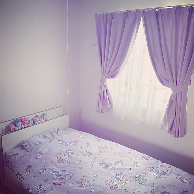 サンリオ リトルツインスターズ 布団カバー3点セット パープル