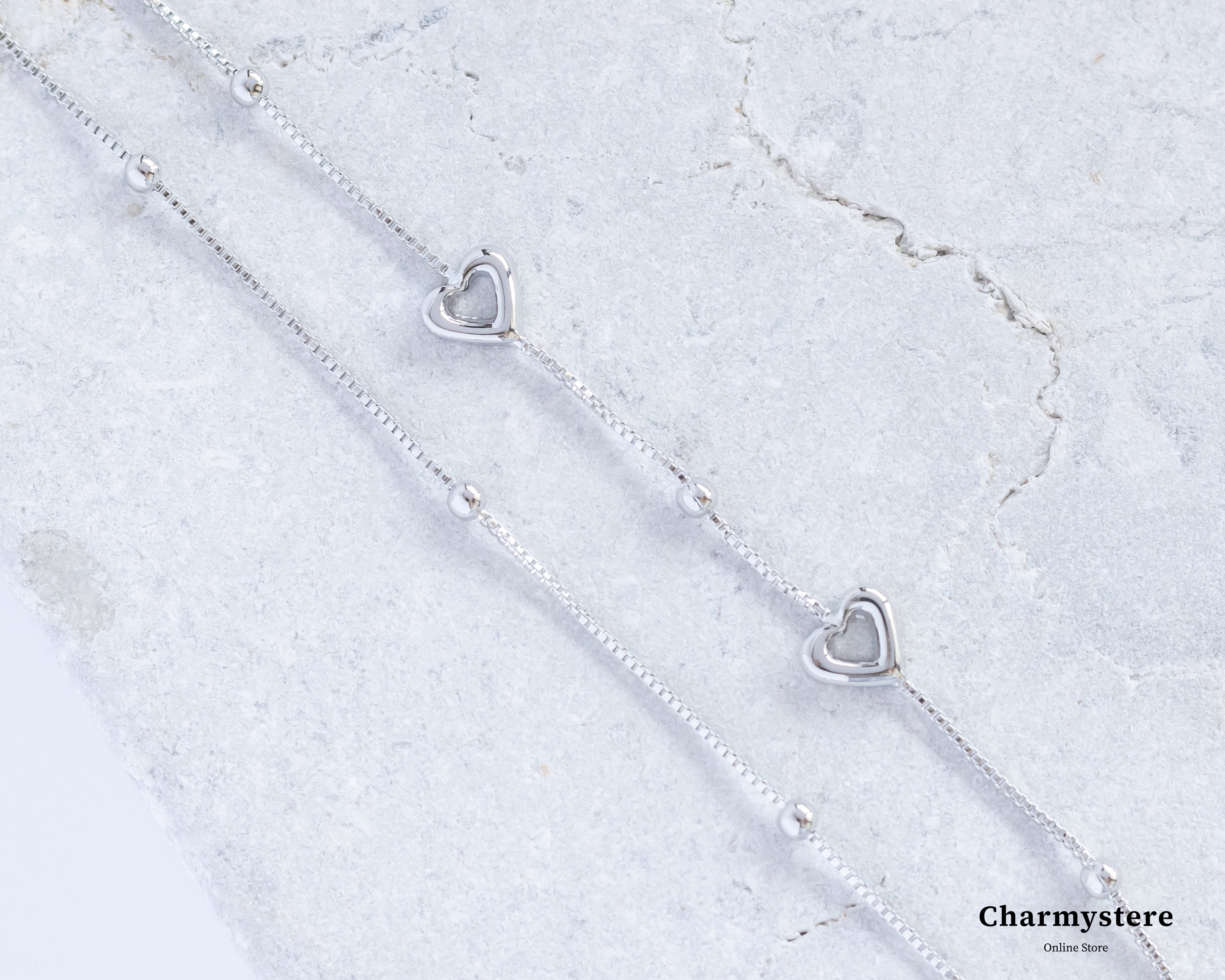 ハートドット2ストランドブレスレット | Charmystere｜シャルム