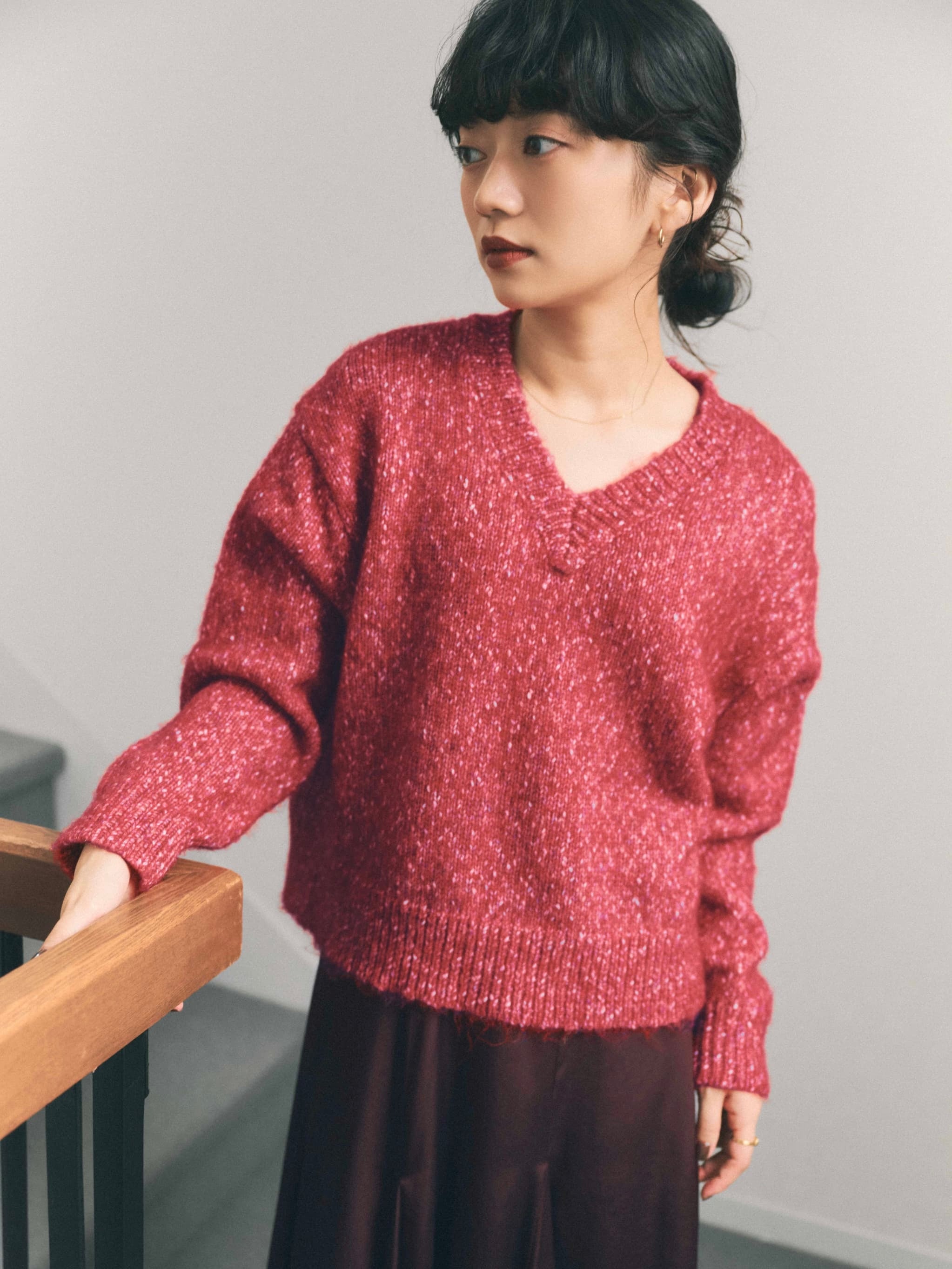 ヴィンテージライクミックスヤーンニット | 小柄・低身長女性向け