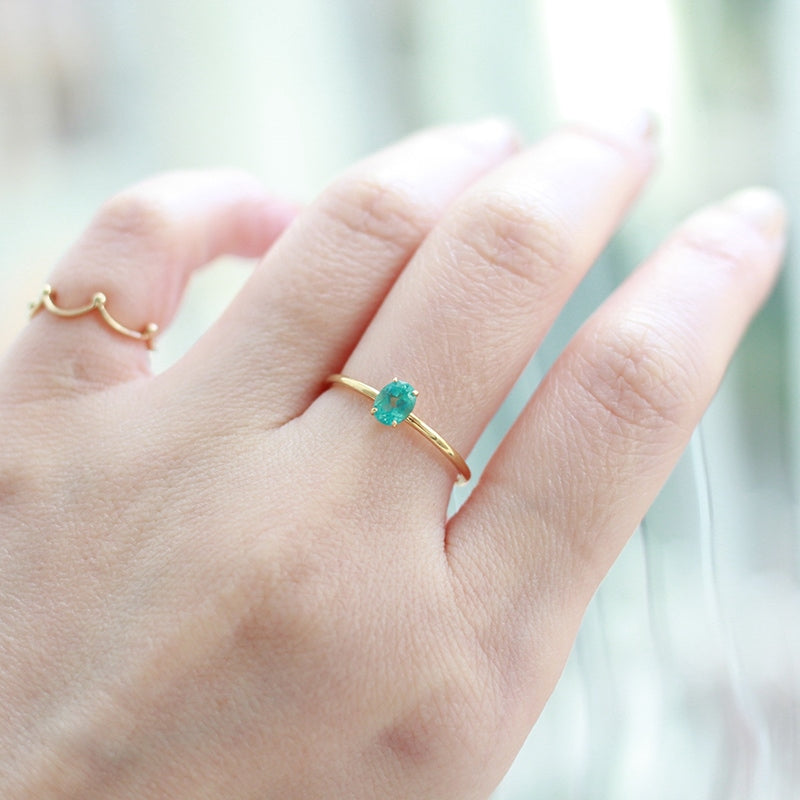 K18YG ネオンブルー アパタイト OVリング – COLETTE GIFT