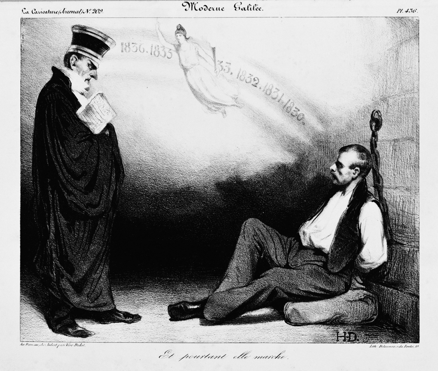 現代のガリレオ「それでも彼女は進む」|オノレ・ドーミエ |所蔵作品